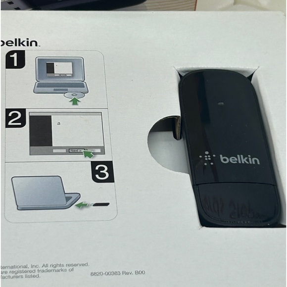 USB Wifi Adapter N150 Belkin Wireless Adapter Older - Picture 2 of 5